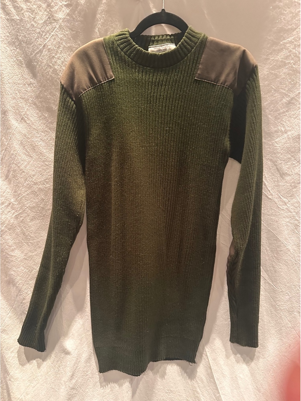 Commando 4XL Olive Green Acrylic Sweater with Shoulder andEl [COPY]